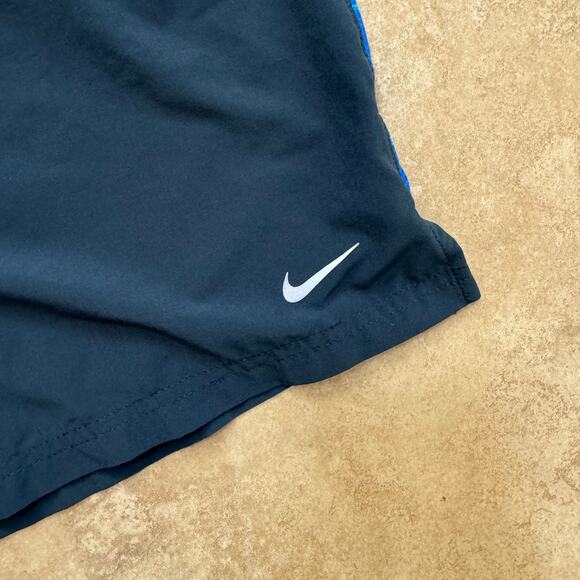 Nike Dri Fit Running Shorts Women’s Size Large Blue Built in Brief Gym Workout - Picture 6 of 10